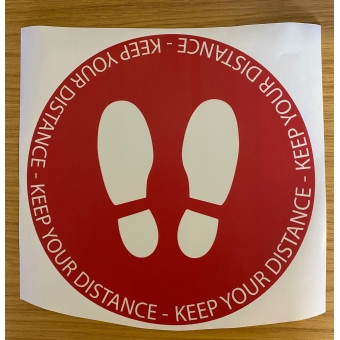 KEEP YOUR DISTANCE LAMINATED FLOOR STICKER